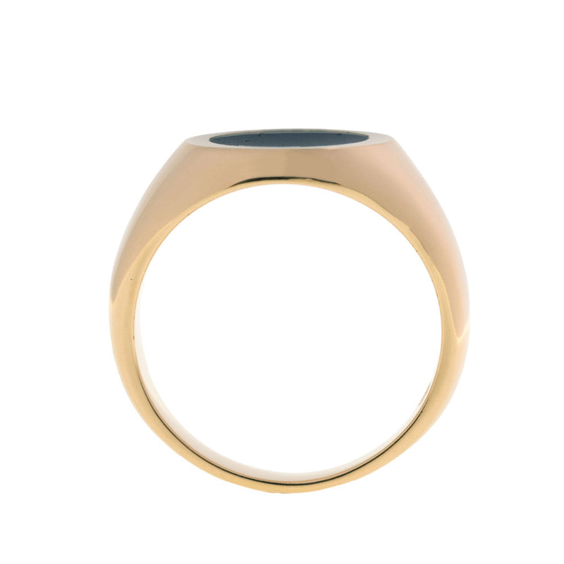 Rhodes Gold and Onyx Signet Ring