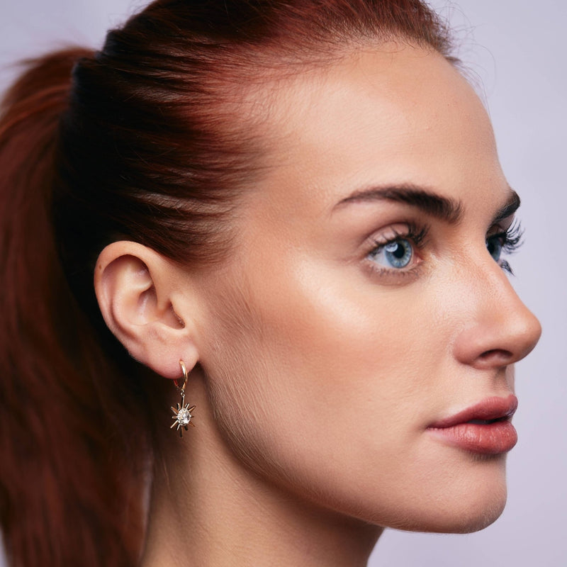 Roanne Gold Star Charm Earrings