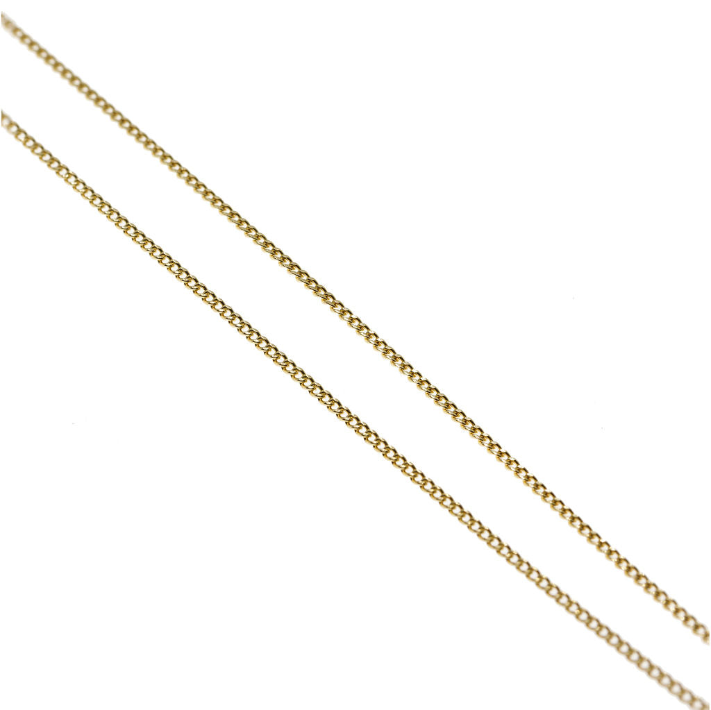 Gold Delicate Curb Chain Necklace