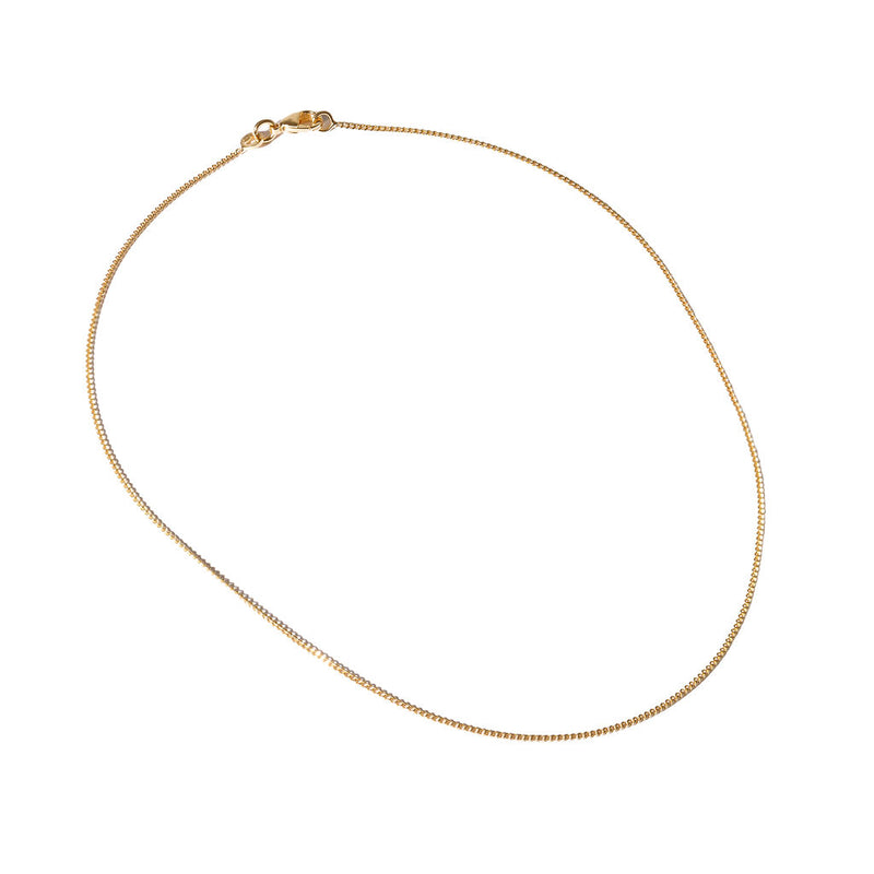 Salerno Gold Curb Chain Necklace