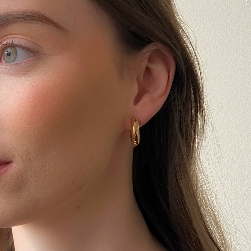 Lucon Chunky Gold Hoop Earrings