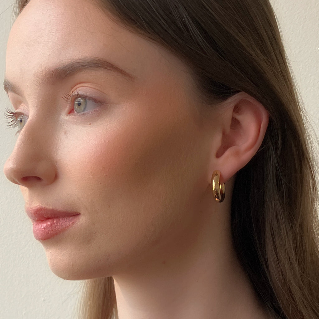 Lucon Chunky Gold Hoop Earrings