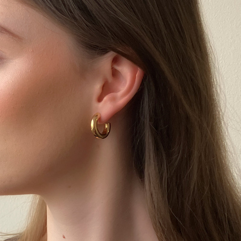Lucon Chunky Gold Hoop Earrings