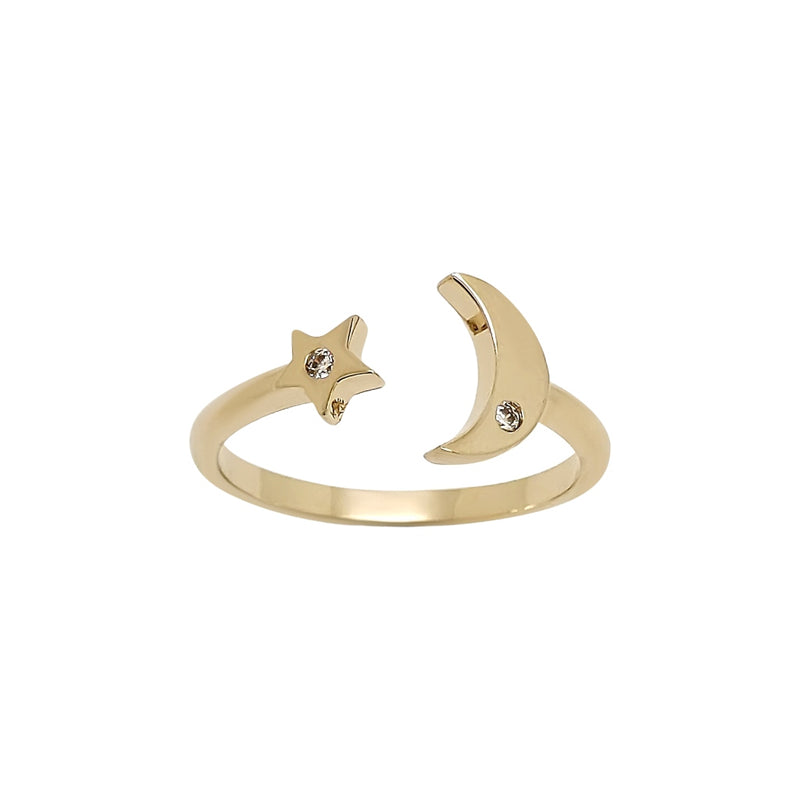 Selene Gold Celestial Split Ring