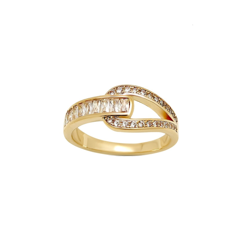Sesi Gold Crystal Knot Ring