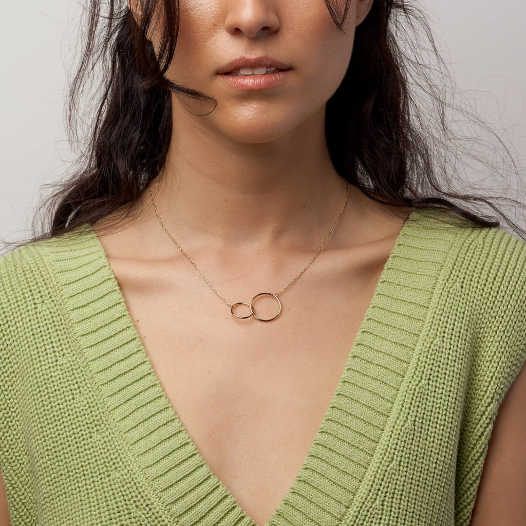 Siena Gold Interlocking Circles Necklace