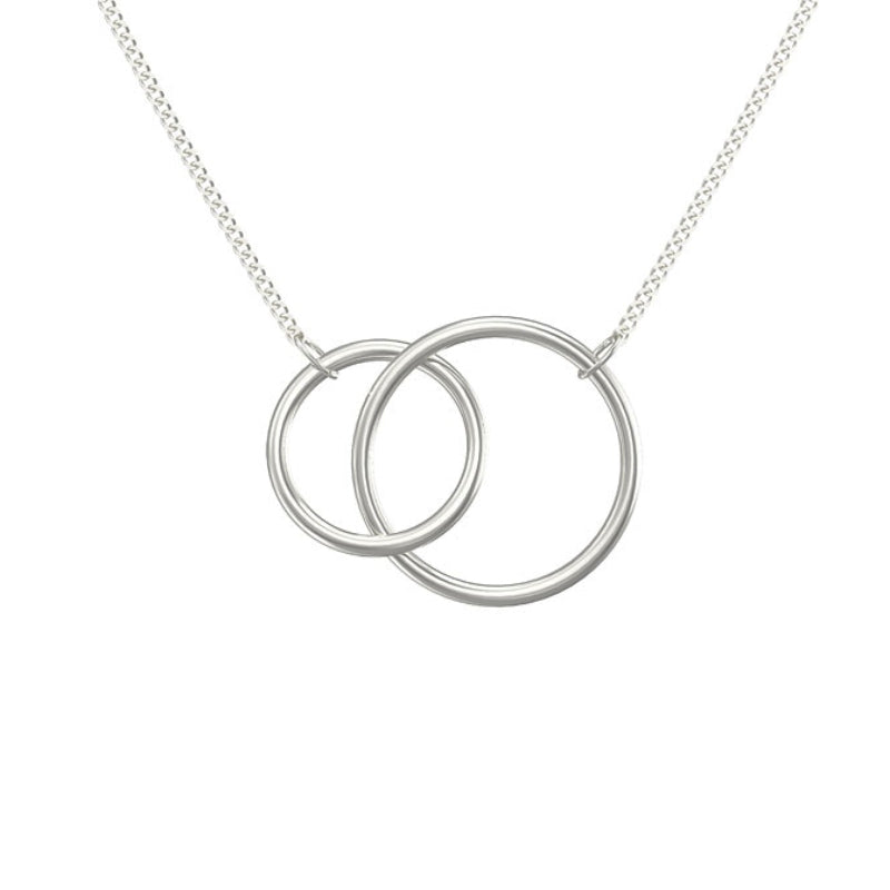 Siena Silver Interlocking Circles Necklace