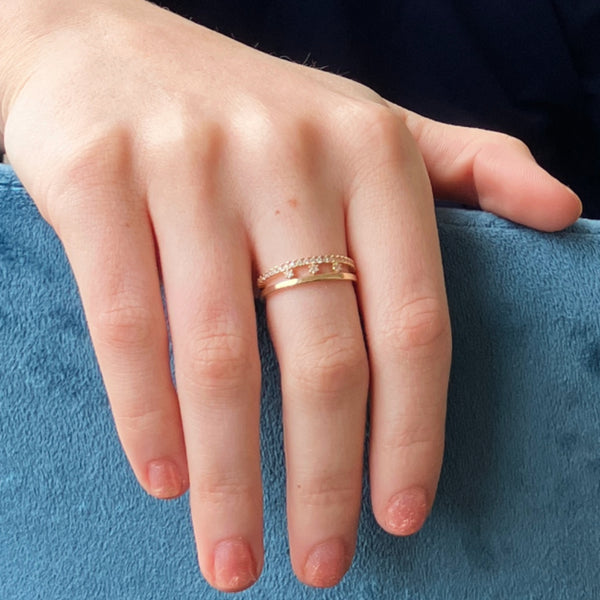 Sira Gold Doubleband Ring