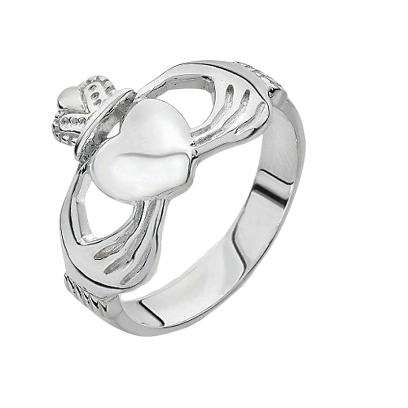 Styra Silver Chunky Claddagh Ring