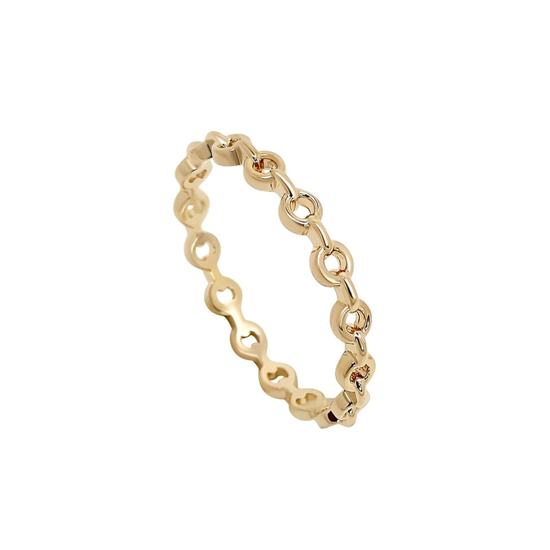 Tahilla Gold Delicate Round Link Ring