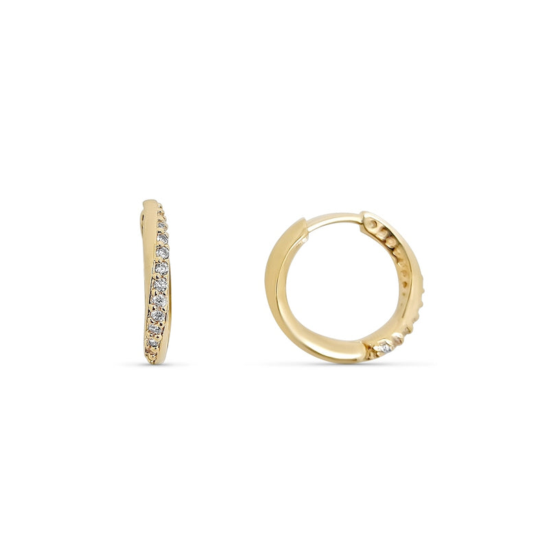 Tolosa Gold Delicate Twist Huggie Earrings