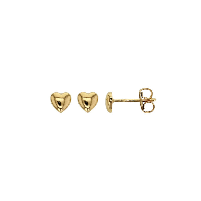 Velly Gold Loveheart Stud Earrings