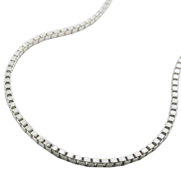 Venezia Box Chain Necklace in Silver