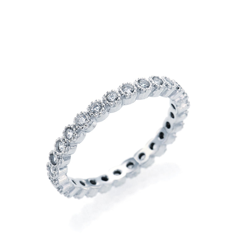 Silver Delicate Eternity Ring | Vermio