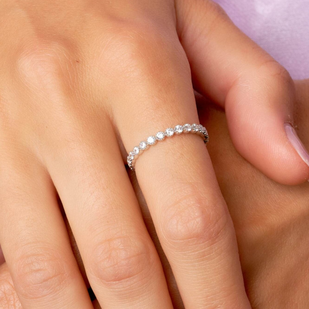 Silver Delicate Eternity Ring | Vermio