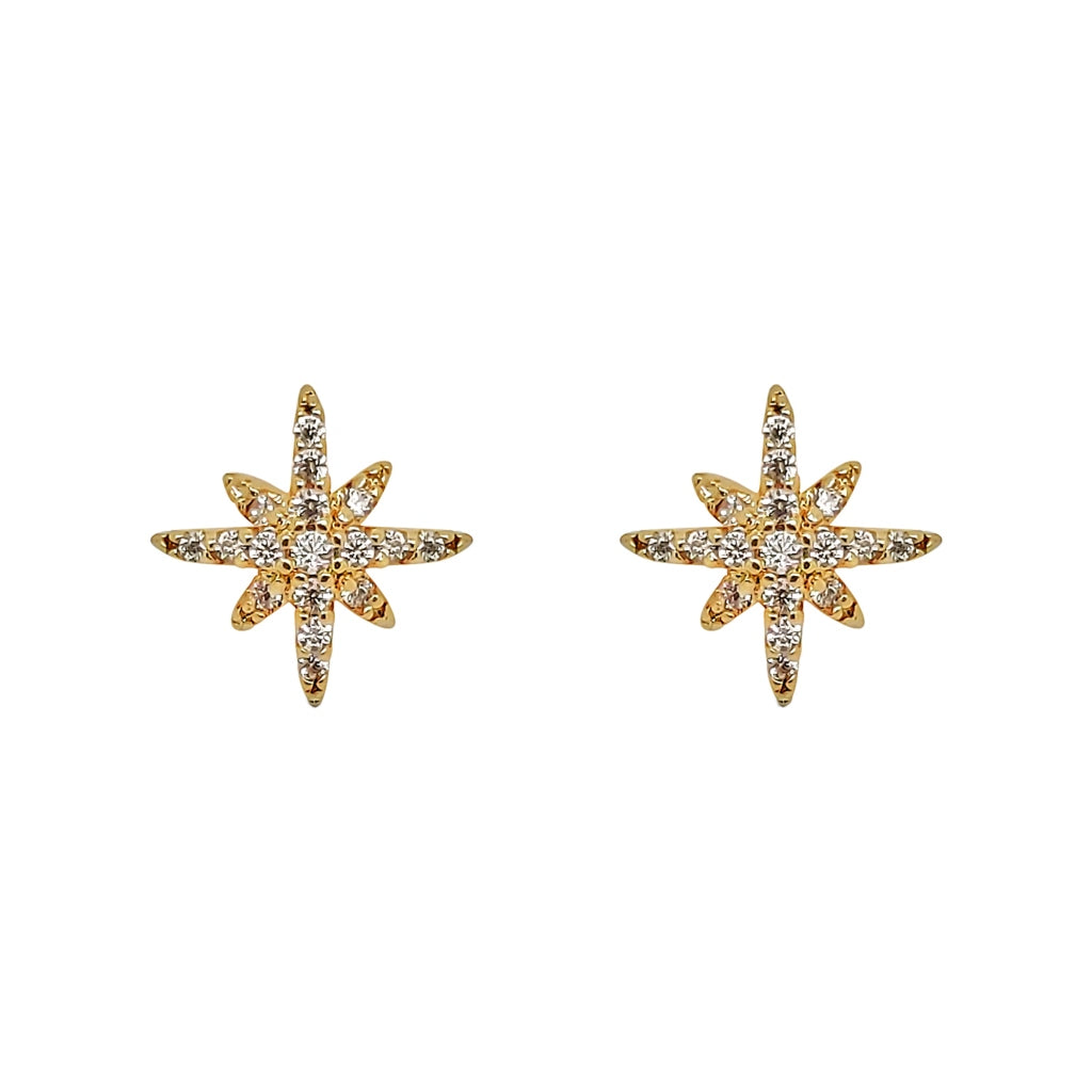 Verne Gold Star Stud Earrings