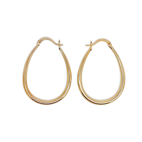 Versailles Oval Gold Hoop Earrings