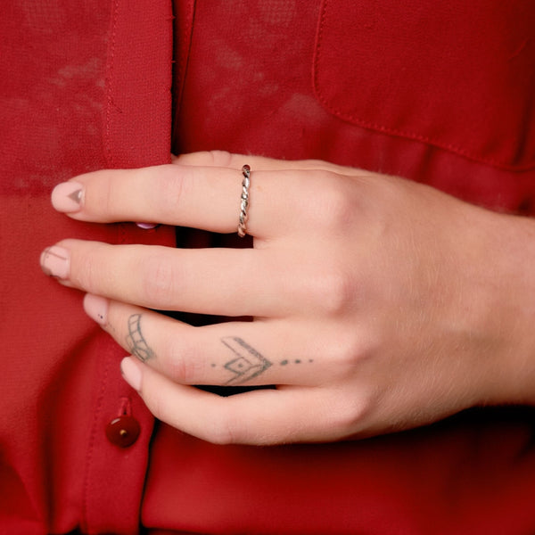 Xanthi Twist Ring in Silver