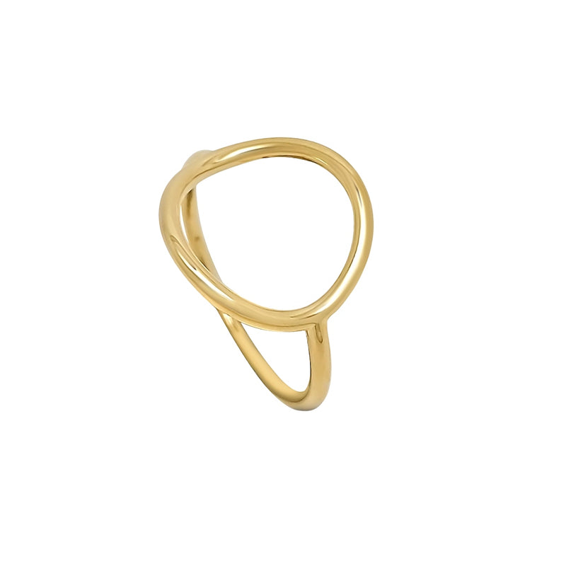 Xinas Gold Circle Ring