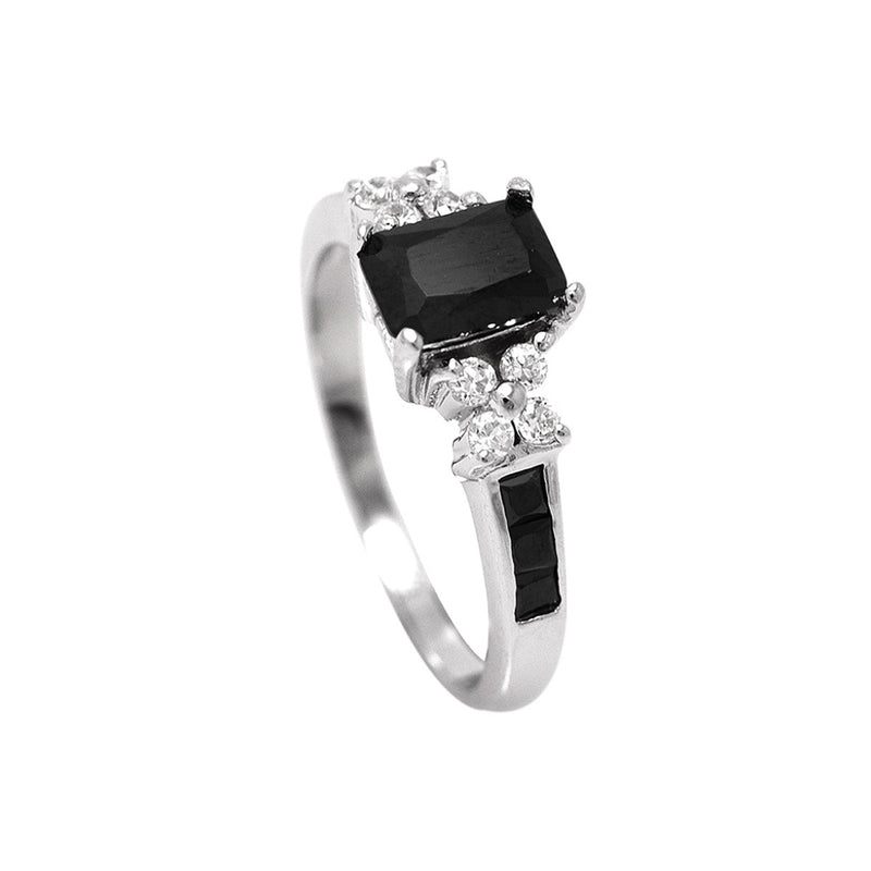 Zaros Silver and Onyx Ring
