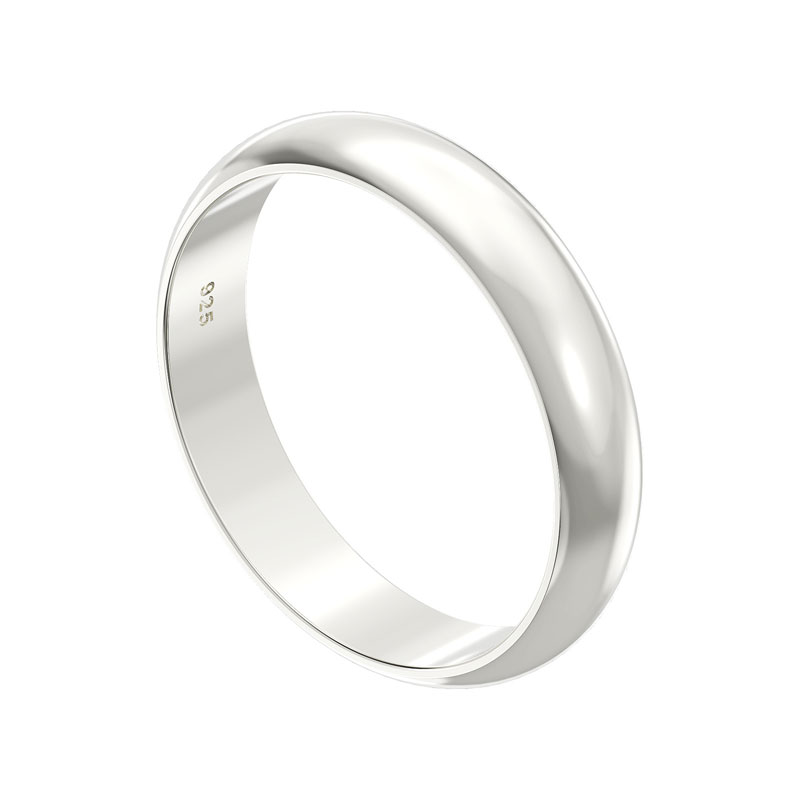 Silver Classic Band Ring | Naxos